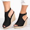 Women's Fish Mouth Wedge Platform Buckle Sandals 99298993C