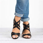 Women'S Chunky Heel Back Zipper Sandals 95324033C