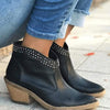Women'S Chunky Heel Stud Side Zip Chelsea Boots 85220439C