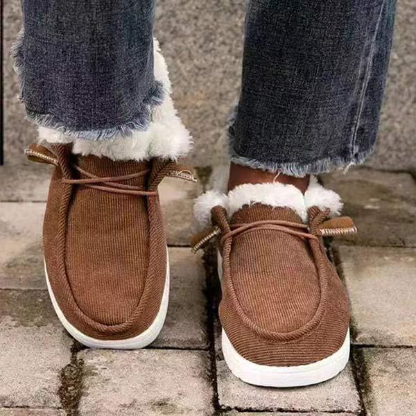 Women'S Low Top Fleece Casual Cotton Shoes 44507761C