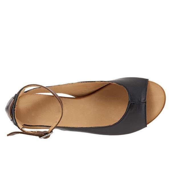 Women'S Retro Flat Cutout Sandals 09558902C