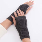 Knitted Wool Warm Half Finger Mitts 77877403C