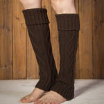 Women'S Knit Wool Thermal Leggings Flip-Up Diamond Boot Covers 84017279C