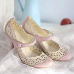 Women'S Hollow High Heel Fashion Shoes 21388301C