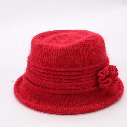 Women'S Thick Warm Flower Knitted Hat 72618347C