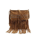 Women'S Studded Fringe Shoulder Bag 91609645C