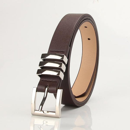 Women'S All-Match Classic Square Pinhole Belt 43668839C