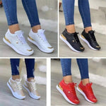 Women'S Lace-Up Platform Casual Sneakers 42357585C