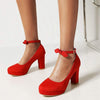 Women'S Round Toe Chunky Heel Mary Jane Shoes 51589059C