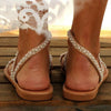 Women'S Clip-Toe Pearl Flat Sandals 16802584C