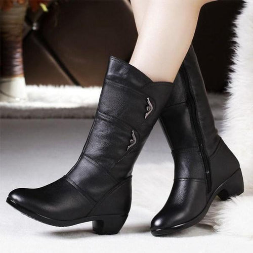 Women'S Chunky Heel Mid Boots 13031444