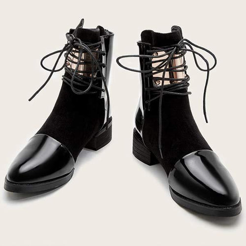 Women'S Chunky Heel Fashion Lace Up Ankle Boots 21178408