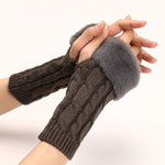 Women'S Fingerless Wool Warm Gloves 47187161C