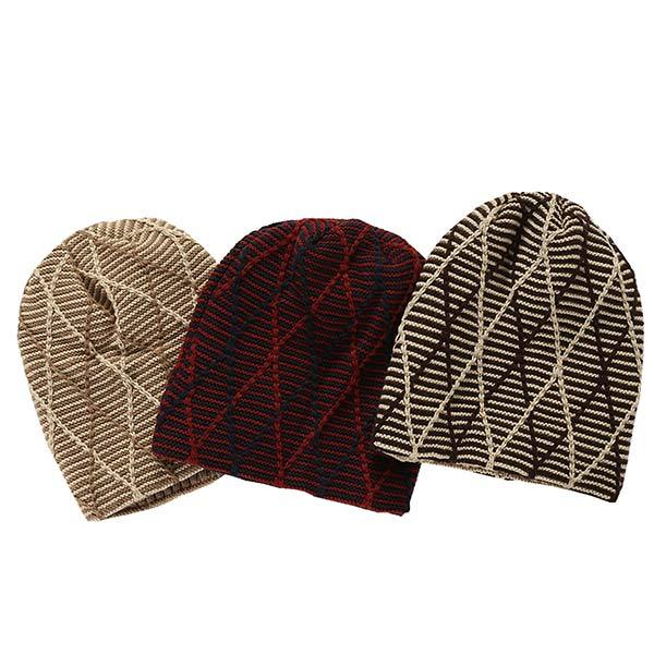 Pile Knitted Wool Earflaps Pile Hat 65619748C