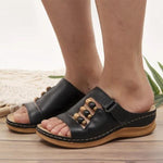 Women'S Vintage Comfort Wedge Slippers 78652743