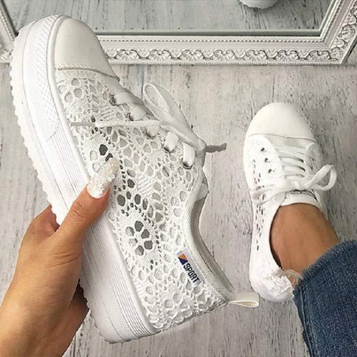 Women'S Mesh Lace-Up Front Casual Sneakers 04158906