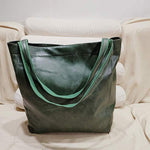Women'S Soft Leather Handy Vintage Large Capacity Tote Bag 42044900