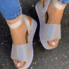 Women'S Roman Style Rhinestone Platform Sandals 08042052C