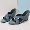 Women'S Wedge Cross Comfort Slippers 31862470C