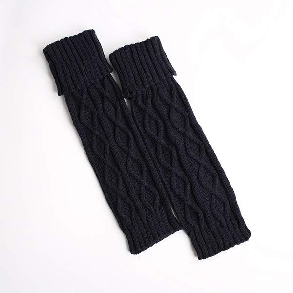 Women'S Knit Wool Thermal Leggings Flip-Up Diamond Boot Covers 84017279C