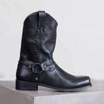 Women'S Vintage Low Heel Mid Boots 86631103C