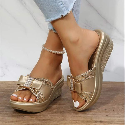 Women'S Round Toe Wedge Casual Sandals 13424388C