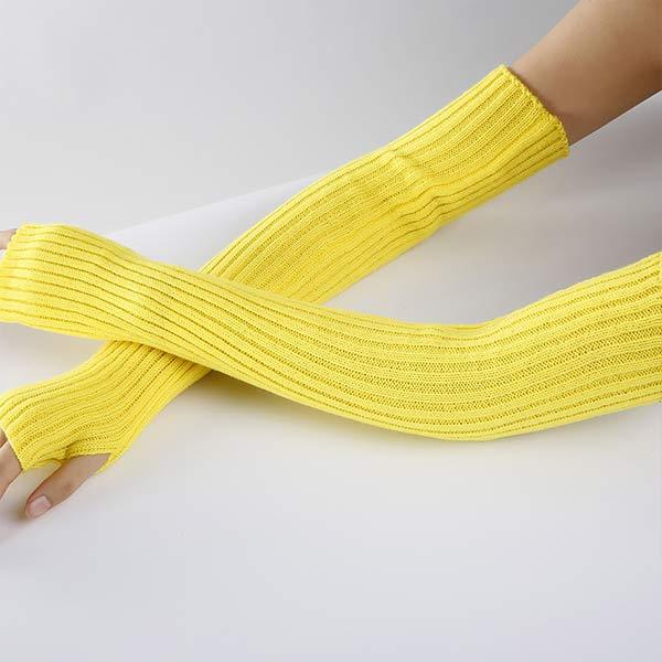 Knitted Wool Half-Finger Warm Long Gloves 26913629C