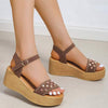 Women'S Comfortable Rivet Wedge Sandals 35575500C