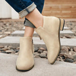 Women'S Flat Side Zip Ankle Boots 56851113