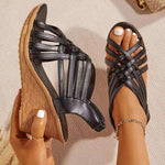 Women'S Platform Roman Style Fish Mouth Wedge Sandals 99353041C