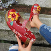 Women'S Ethnic Style Flower Platform Slippers 74835083C