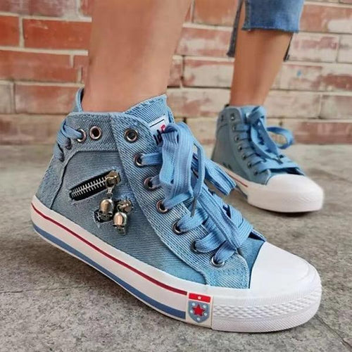 Women'S Vintage Zipper Sneakers 65603380C