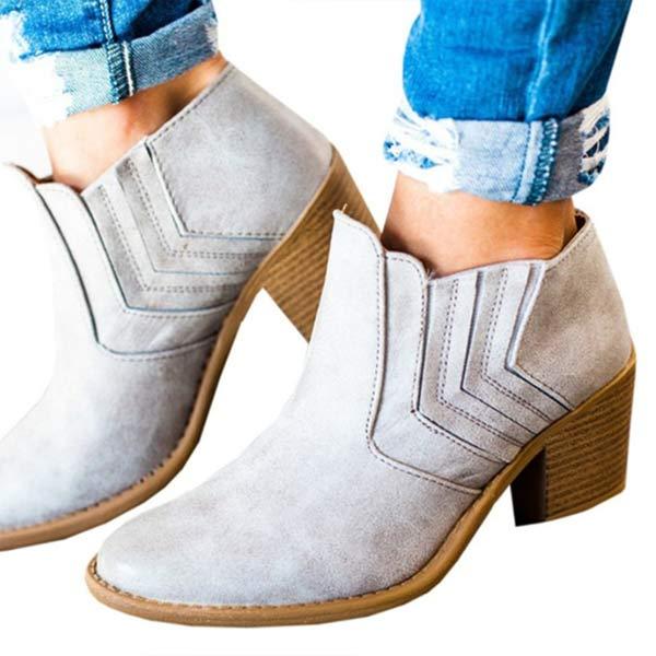 Women'S Chunky Heel Ankle Boots 16503656C