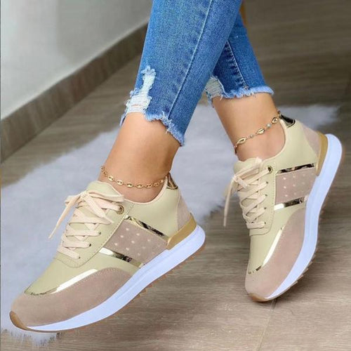 Women's Colorblock Lace-Up Casual Sneakers 35135645C