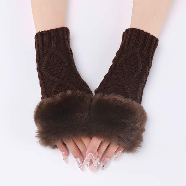 Knit Insulated Fingerless Arm Sleeves 34427193C