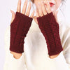 Knitted Wool Warm Half Finger Mitts 77877403C