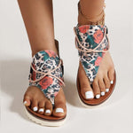 Women's Floral Flat Beach Flip Sandals 14859089C
