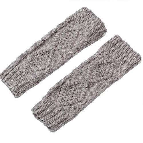 Knitted Wool Warm Half Finger Mitts 80899494C