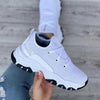 Women'S Round Toe Platform Lace-Up Flat Casual Sneakers 36469838C
