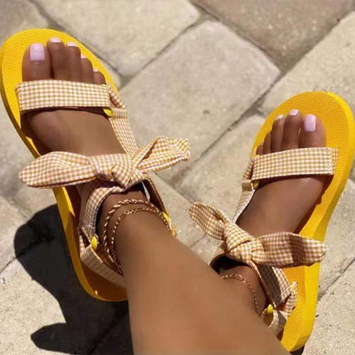 Women'S Fashion Bow Flat Sandals 18694497C