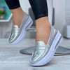 Women's Solid Color Round Toe Low Top Soft Soled Peas Shoes 81308949C