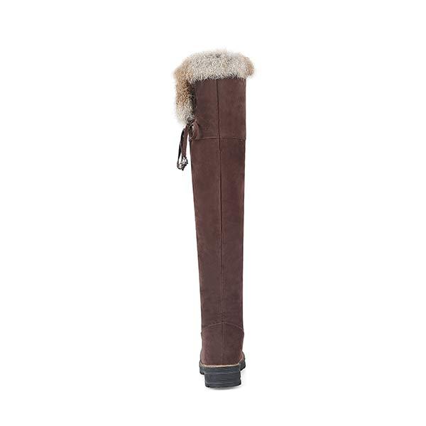 Women'S Fleece Over The Knee Boots 41687846C