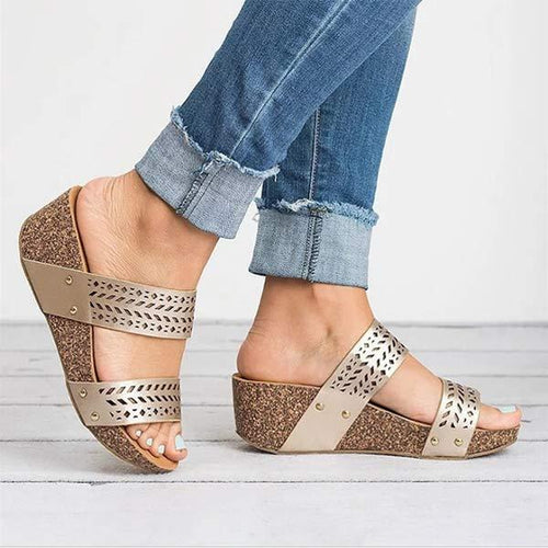 Women'S Retro Wedge Sandals 77957935C