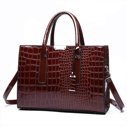 Women'S Crocodile Print Tote Bag 19512651C