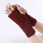 Knitted Warm Fingerless Wool Gloves 52122183C