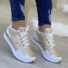 Women'S Lace-Up Platform Casual Sneakers 42357585C